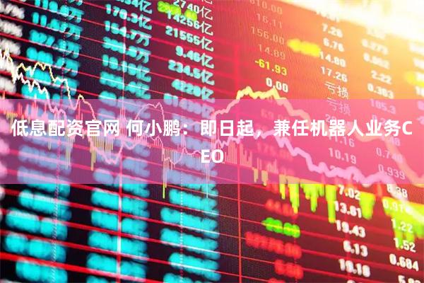 低息配资官网 何小鹏：即日起，兼任机器人业务CEO